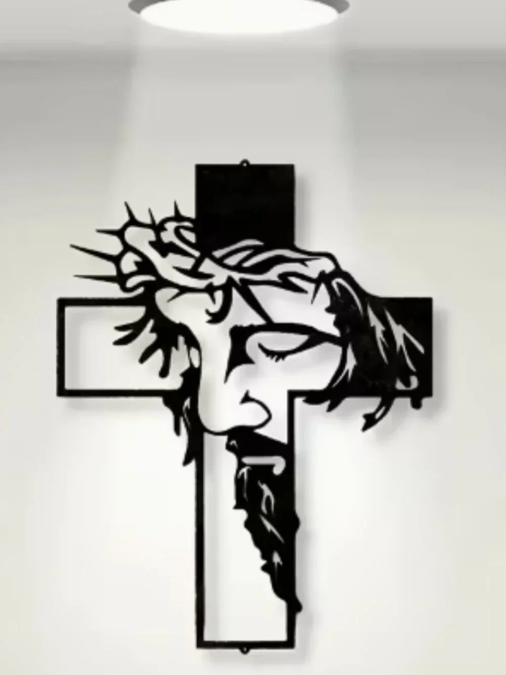 Beautiful Jesus Cross Metal Wall Decor